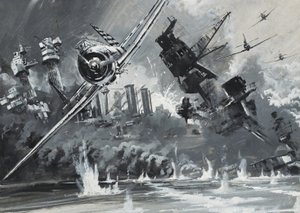 Pearl Harbour, 7 december 1941 (gouache op papier)