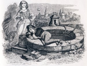 Het fortuin en het kind - Fabels van La Fontaine door Grandville