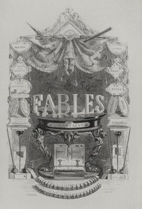 Fables de de las Fountaine titelpagina door Grandville