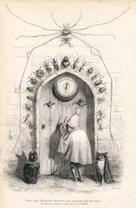 Afscheid van de lezer aan het einde van het werk. Vignetten geïllustreerd door JJ Granville. Gravure gesigneerd Breviere "Aan de lezer" geschreven door PJ Stahl in "Scènes uit het privé- en openbare leven van dieren". Parijs, J. Hetzel en Paulin