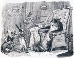 De kat, de wezel en het kleine konijn - Fabels van La Fontaine