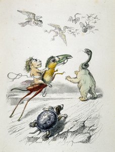 De jacht (fabelachtige dierenrace) door Grandville
