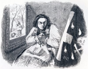 De pastoor en de dood - Fabels van La Fontaine door Grandville
