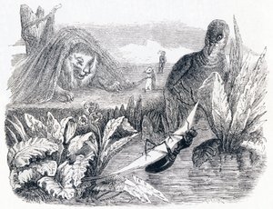 De duif en de mier - Fabels van La Fontaine door Grandville