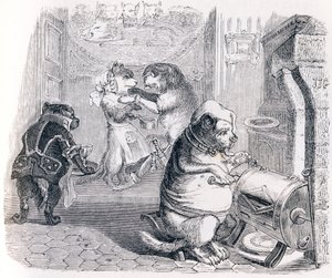 De opvoeding - Fabels van La Fontaine door Grandville
