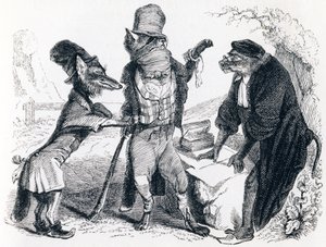 De wolf die tegen de vos pleit voor de aap - Fabels van La Fontaine