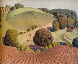 Jonge Maïs, 1931, 1938 door Grant Wood
