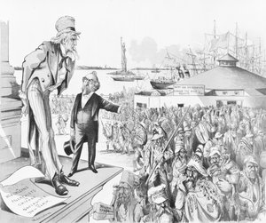 Waar de schuld ligt, 1891 (chromolithografie)