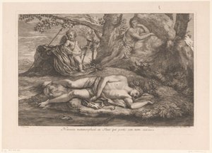 Narcissus en Echo door Gérard Audran