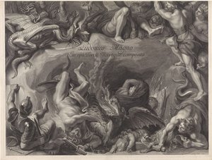 Allegorisch ruiterportret van Lodewijk XIV, koning van Frankrijk door Gérard Edelinck