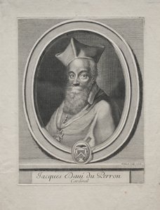 Kardinaal Jaques Davey Duperron door Gérard Edelinck