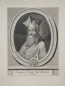 Kardinaal Jaques Davey Duperron door Gérard Edelinck