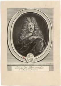 Isaac de Bensserade van de Académie Françoise door Gérard Edelinck