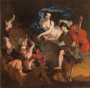 Venus presenteert wapens aan Aeneas, 1668