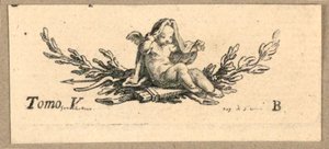 Cupido met sluier door Gravelot