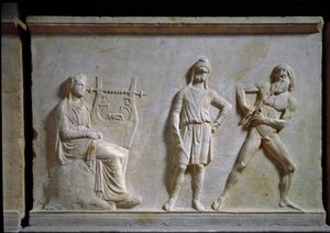 Griekse kunst: muziekcompetitie tussen Apollo en Marsyas