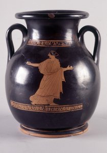 Schilderij op vaas: Weergave van Orithye, die met een bal speelt, zij is de dochter van de koning van Athene. Ze wordt achtervolgd door Borée afgebeeld aan de andere kant van de vaas (35250), 440 v.Chr. BNF, Medaille Kantoor door Greek