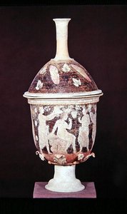 Pyxis met deksel, ca. 200-180 v.Chr. (keramiek)