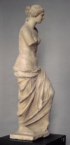 Venus de Milo, zijaanzicht, Grieks, Hellenistische periode, c.100-130 v.Chr.