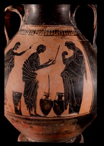 Olieverkoper (terracotta vaas)
