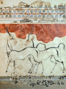 Antilopen, Akrotiri fresco, Thera (nu Santorini), Griekenland, Minoïsche beschaving