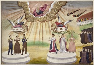 Gebeden tot de Goden voor de Bevrijding van Griekenland, plaat 1 uit Beeldende Geschiedenis van de Griekse Onafhankelijkheidsoorlog door Generaal Makryjannis