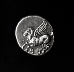 Keerzijde van een munt met Pegasus, uit Korinthe, 700-300 v.Chr.