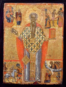 Sint Charalambos, icoon, uit Macedonië, late 16e eeuw
