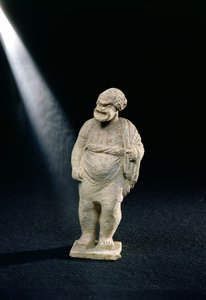 Statuet van een komische acteur, uit Tanagra, Boeotië door Greek School