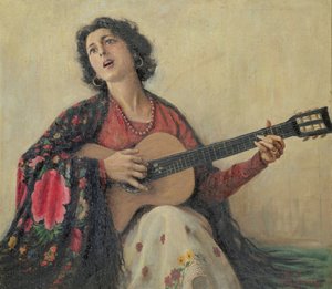 Vrouw met Gitaar