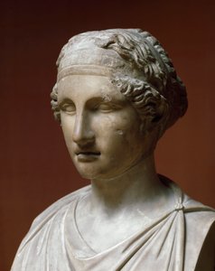 Portret van Sapho (marmeren beeldhouwwerk)