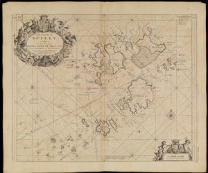Kaart van de Scilly-eilanden, c.1693 door Greenvile Collins