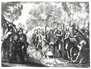 De dood van enkele jezuïeten in Nouvelle-France, uit 