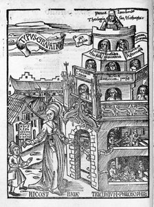 Vrije Kunsten: Grammatica - in “Margarita Philosophica” door Gregor Reisch (1467-1525). Bale