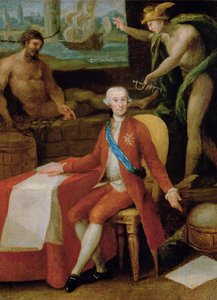 Portret van Jose Monino de graaf van Floridablanca (olieverf op doek)