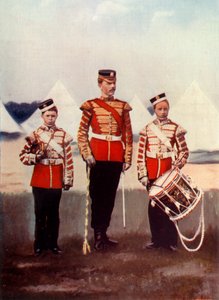 Drum-Majoor en Drummers, Coldstream Guards, 1900