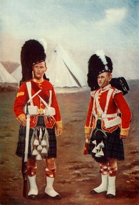 Sergeant en trompetter, 1st Argyle en Sutherland Highlanders, 1900