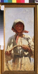 Een maaier door Grigori Grigoryevich Myasoedov