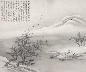 Vogels op de oever door Gu Haoqing