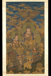 Twee versies van bodhisattva Guanyin, c.1750 door Guanpeng (after) Ding