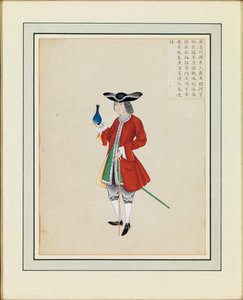 Portret van een buitenlander, ca. 1765 door Guanpeng Ding