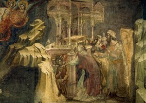 Episode uit het Oude Testament, fresco uit de Cappella dei Carraresi, Padua, Italië