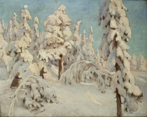 Skiërs door Gudmund Stenersen