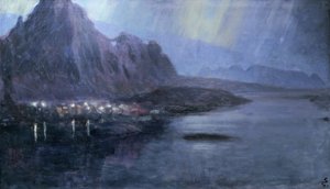 uit Svolvær door Gudmund Stenersen