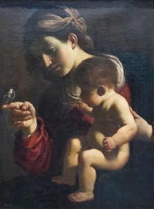 Madonna van de mus door Guercino (1591 1666)