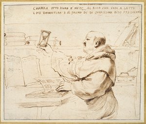 Karikatuur van Fra Bonaventura Bisi door Guercino