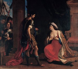 Cleopatra en Octavianus door Guercino