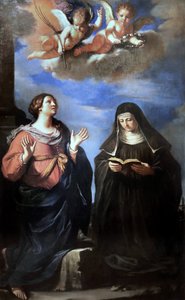 Guercino - Heilige Gertrude en Lucrezia. 1645 door Guercino