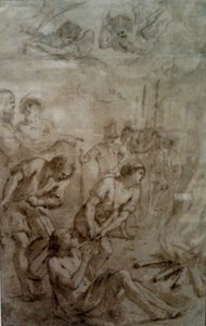 Martelaarschap van St. Barnabas. door Guercino
