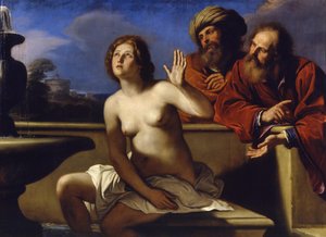 Susanna en de ouderlingen door Guercino